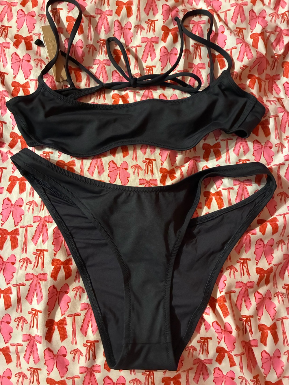 SKIMS Black Swimsuit Set